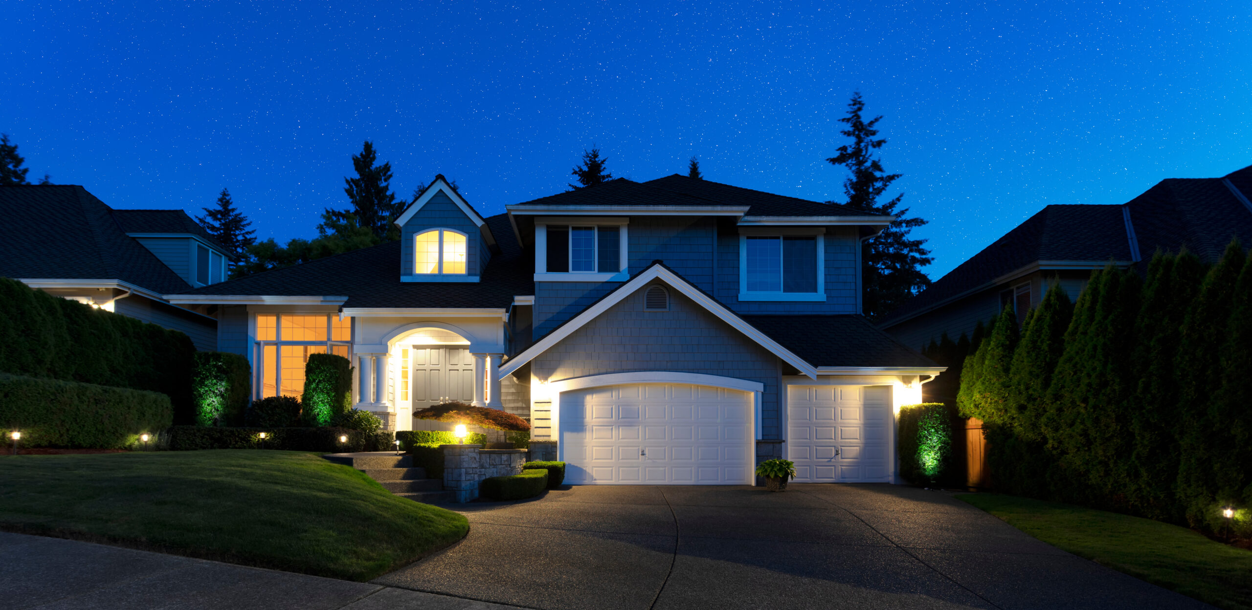 adequate outdoor lighting is one way to protect your home against invasion and burglary