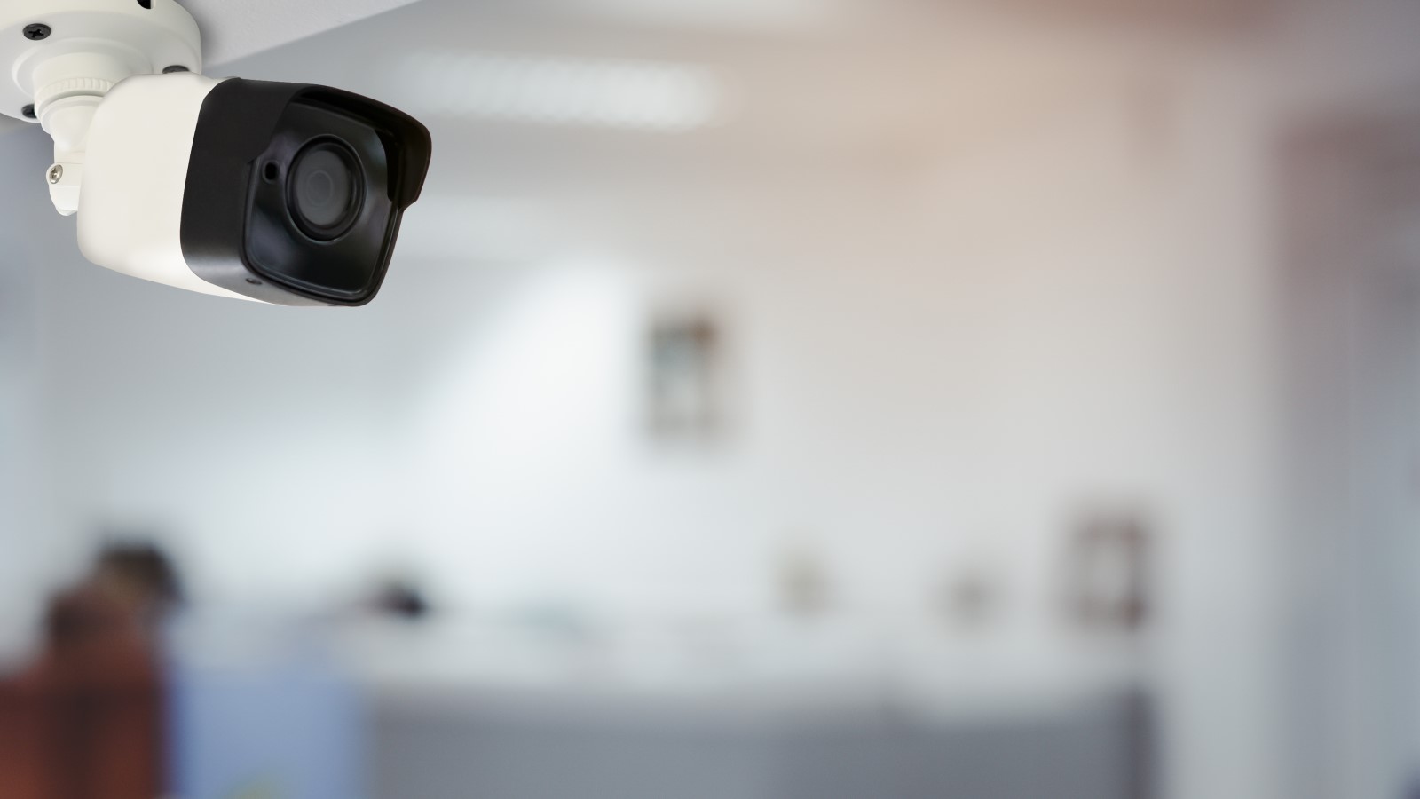 A video camera is one element of a security system for a business that helps prevent theft.